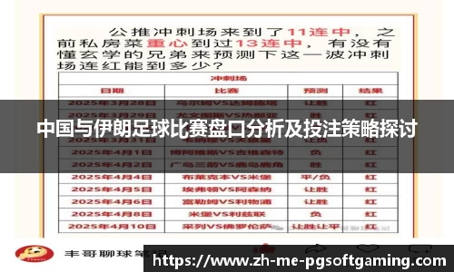 中国与伊朗足球比赛盘口分析及投注策略探讨